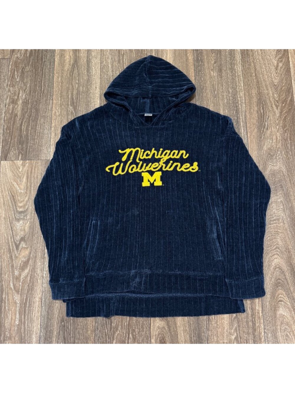 Concept Sports Michigan Wolverines Plush Fleece Hoodie Women's Medium Blue